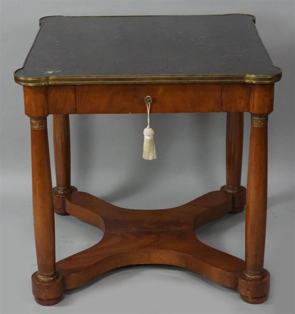 EMPIRE STYLE BRASS MOUNTED MAHOGANY