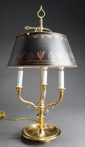 EMPIRE STYLE BRASS THREE-LIGHT