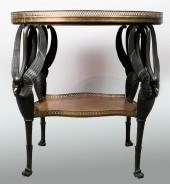 EMPIRE STYLE BRONZE AND MAHOGA