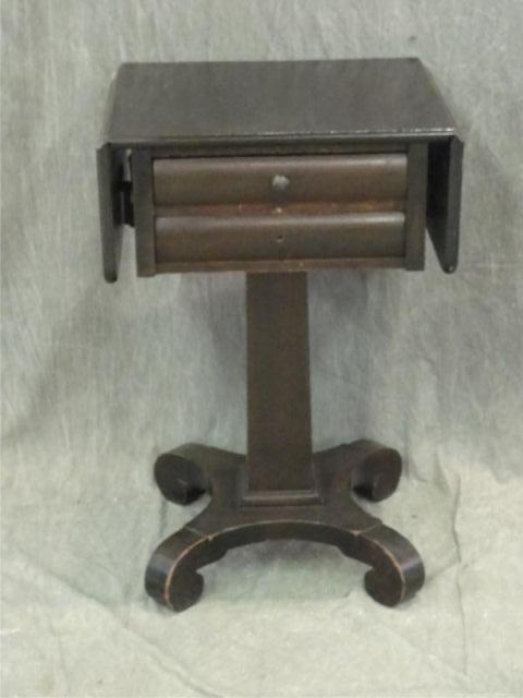Empire Style Drop Leaf End Table.