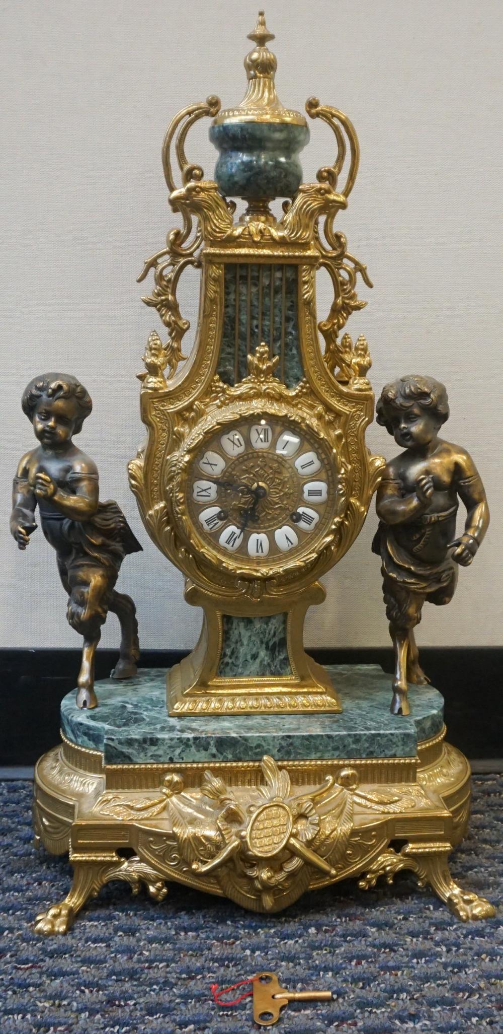 EMPIRE STYLE GILT AND PATINATED