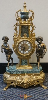 EMPIRE STYLE GILT AND PATINATE