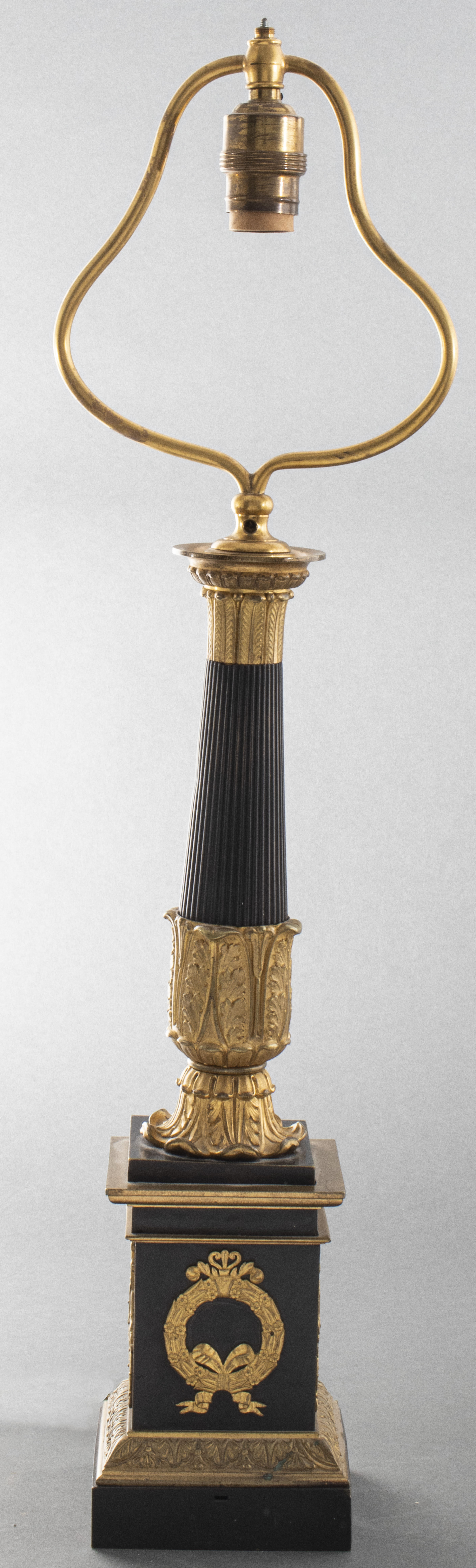 EMPIRE STYLE GILT AND PATINATED