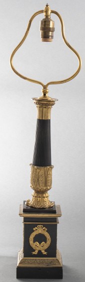 EMPIRE STYLE GILT AND PATINATE