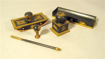 Empire style gilt and patinated