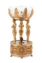 EMPIRE STYLE GILT BRONZE FIGUR