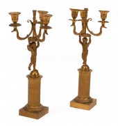 EMPIRE-STYLE GILT BRONZE FIGUR