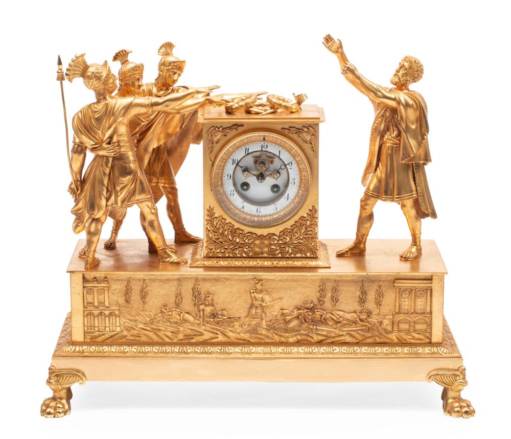 EMPIRE-STYLE GILT BRONZE FIGURAL