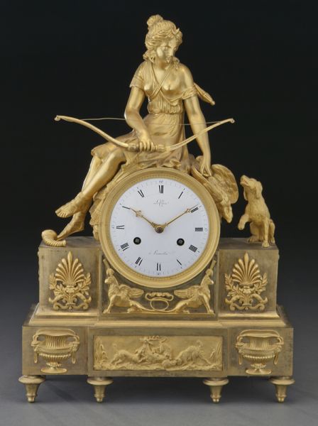Empire style gilt bronze mantle