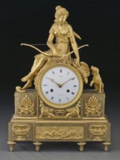 Empire style gilt bronze mantl