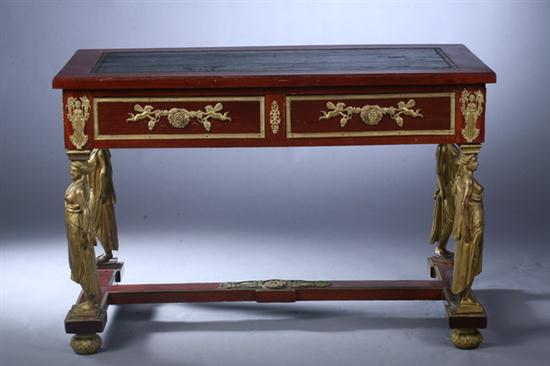 EMPIRE STYLE GILT-BRONZE MOUNTED