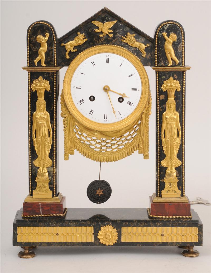EMPIRE STYLE GILT-BRONZE MOUNTED