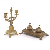 EMPIRE STYLE GILT BRONZE STAND