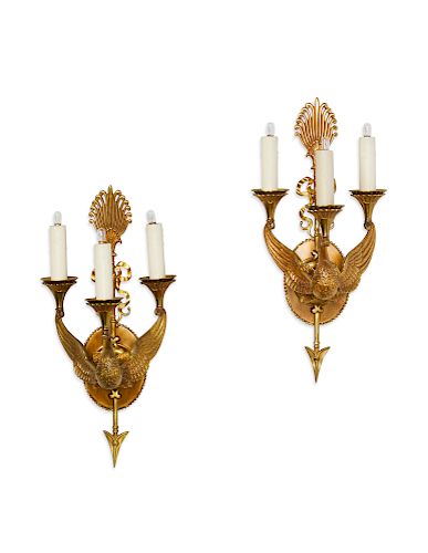 EMPIRE STYLE GILT BRONZE SWAN