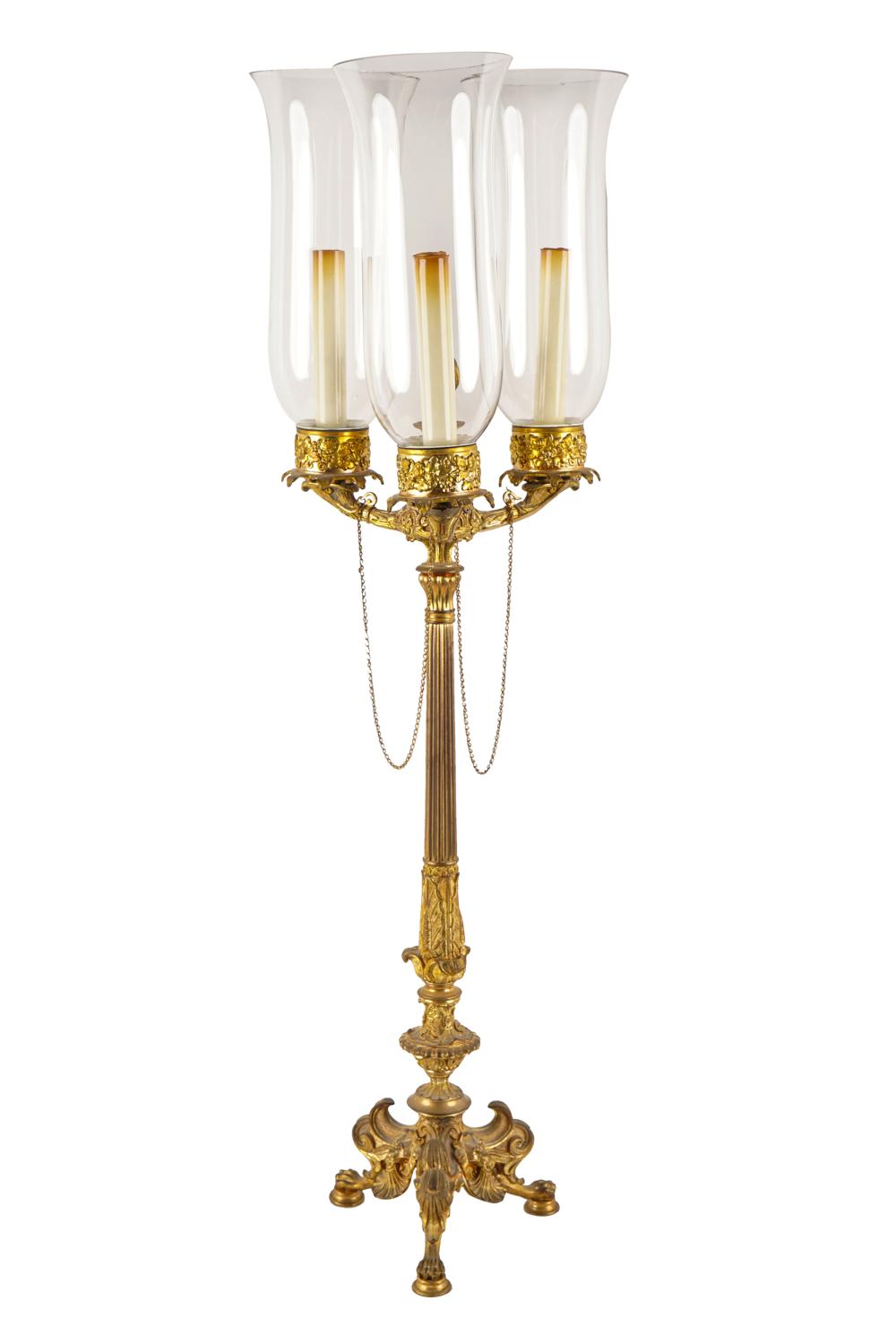 EMPIRE STYLE GILT BRONZE TABLE