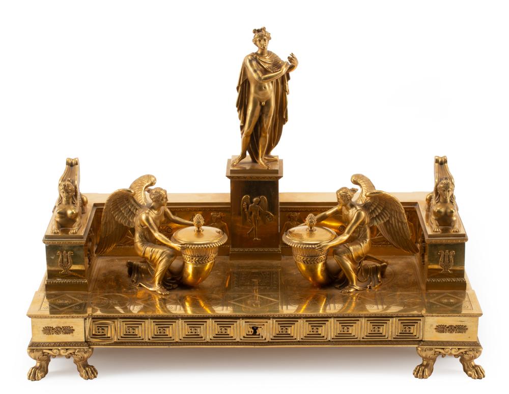 EMPIRE-STYLE GILT BRONZE WRITING