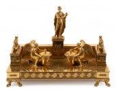 EMPIRE-STYLE GILT BRONZE WRITI