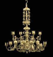 Empire-Style Gilt-Lacquered Br