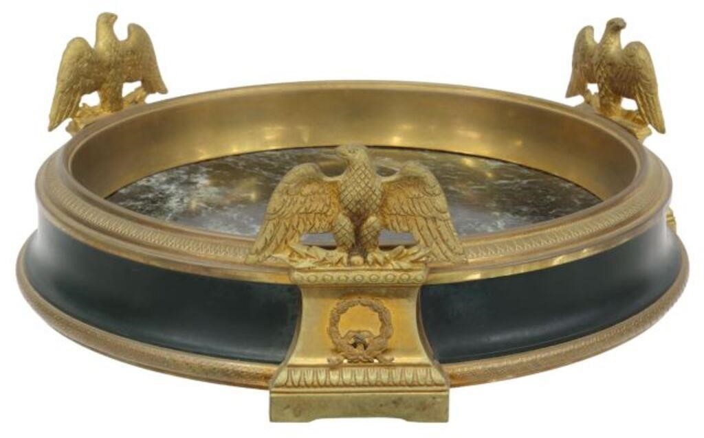 EMPIRE STYLE GILT METAL & TOLE