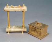 EMPIRE STYLE GILT METAL AND ON