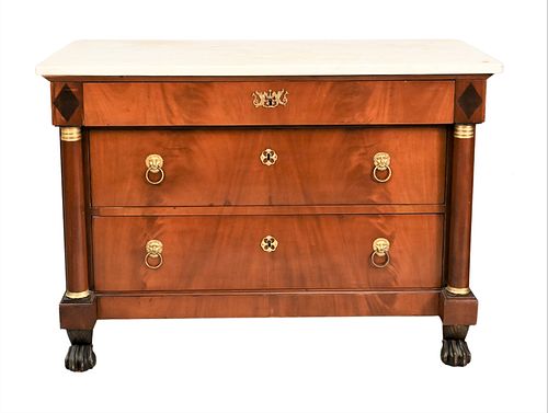 EMPIRE STYLE GILT METAL MOUNTED
