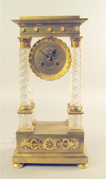 Empire style glass and gilt