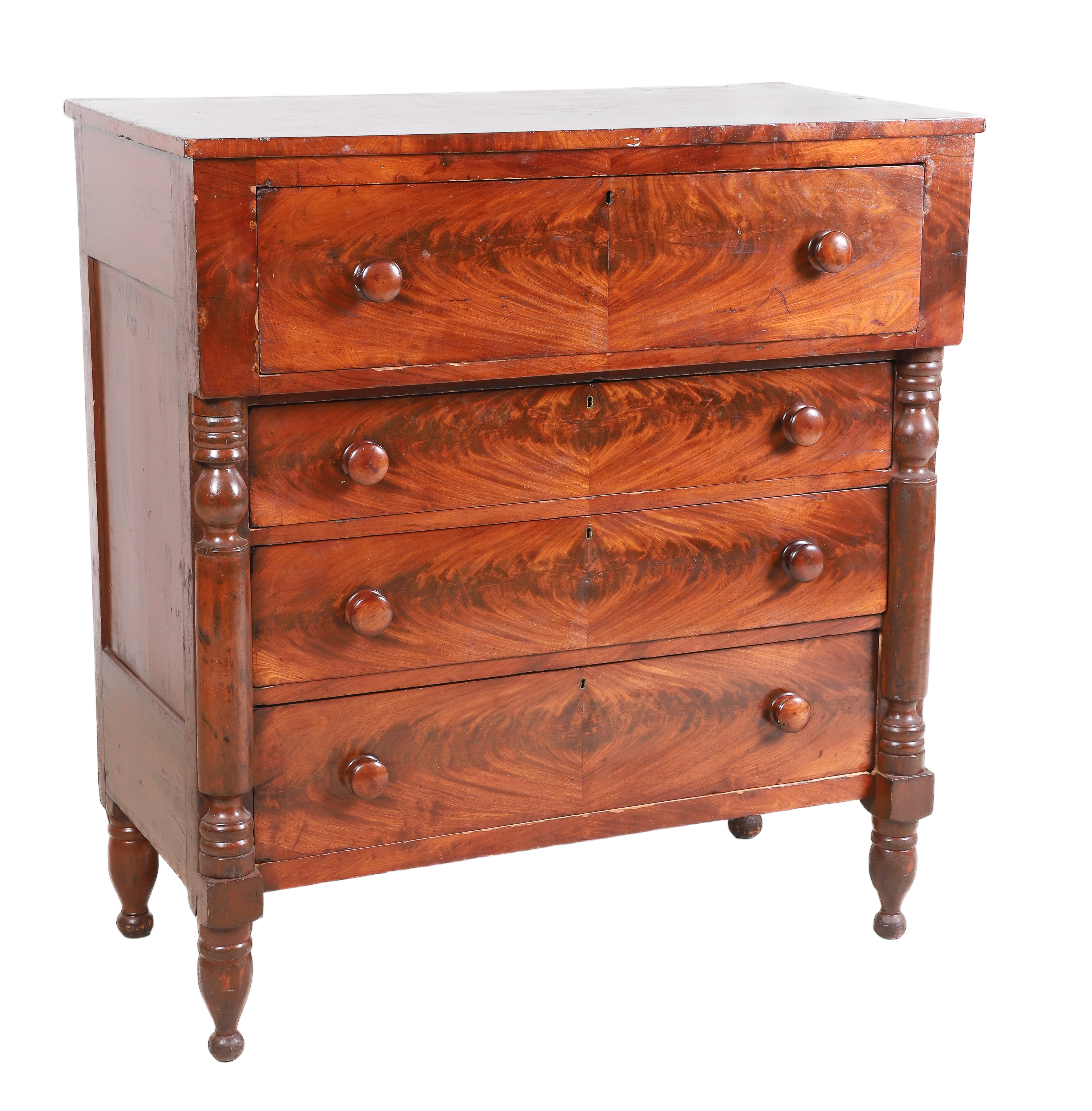 Empire style mahogany chest of