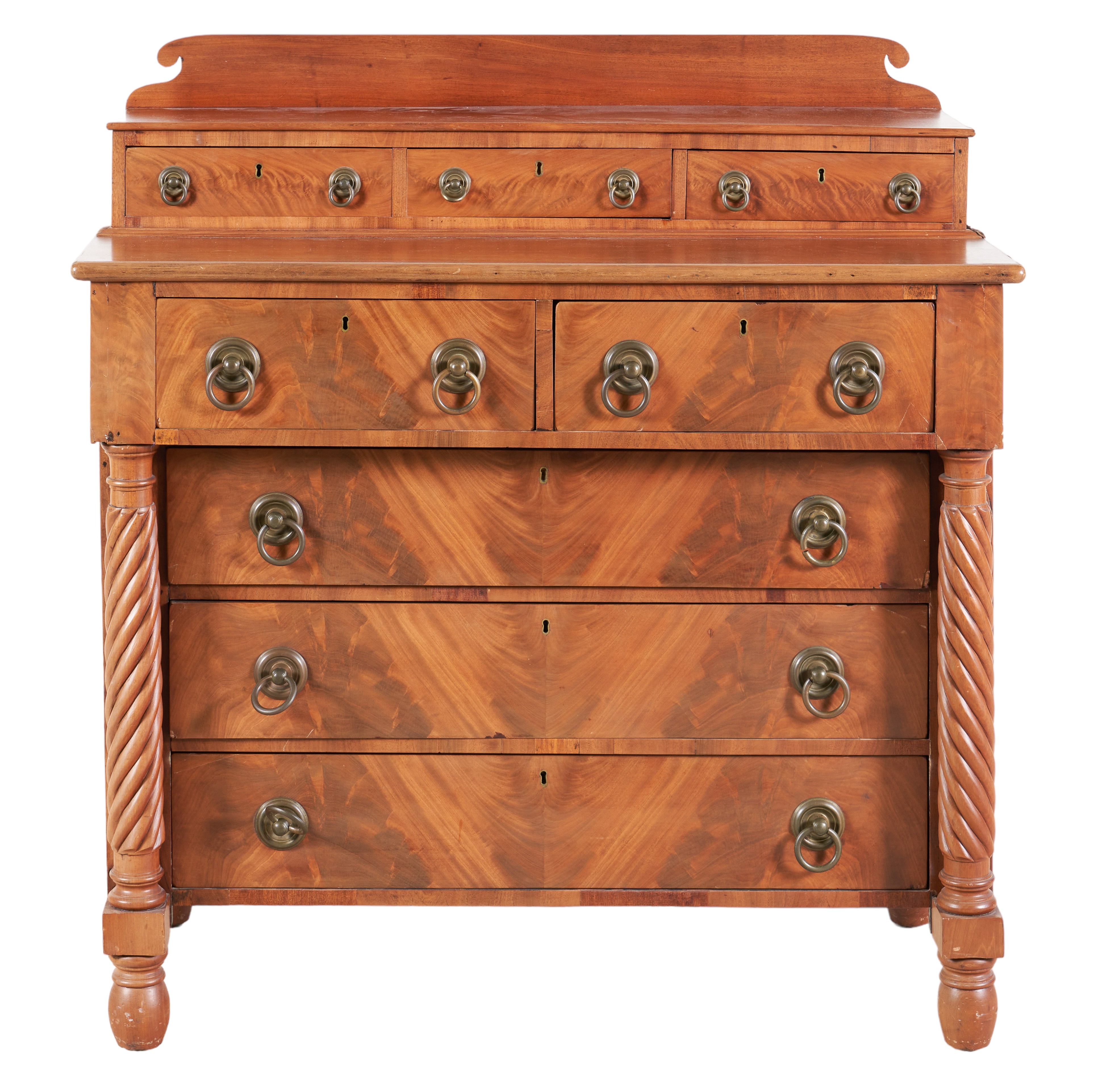 Empire style mahogany chest of