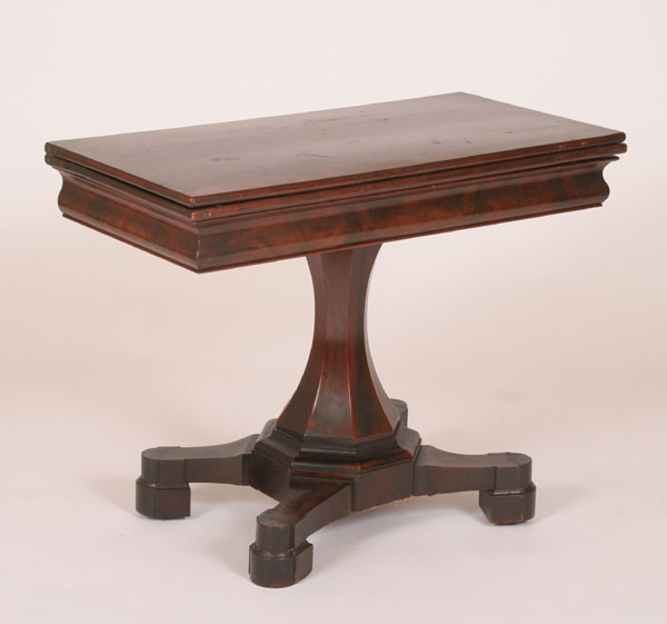 Empire style mahogany game table;