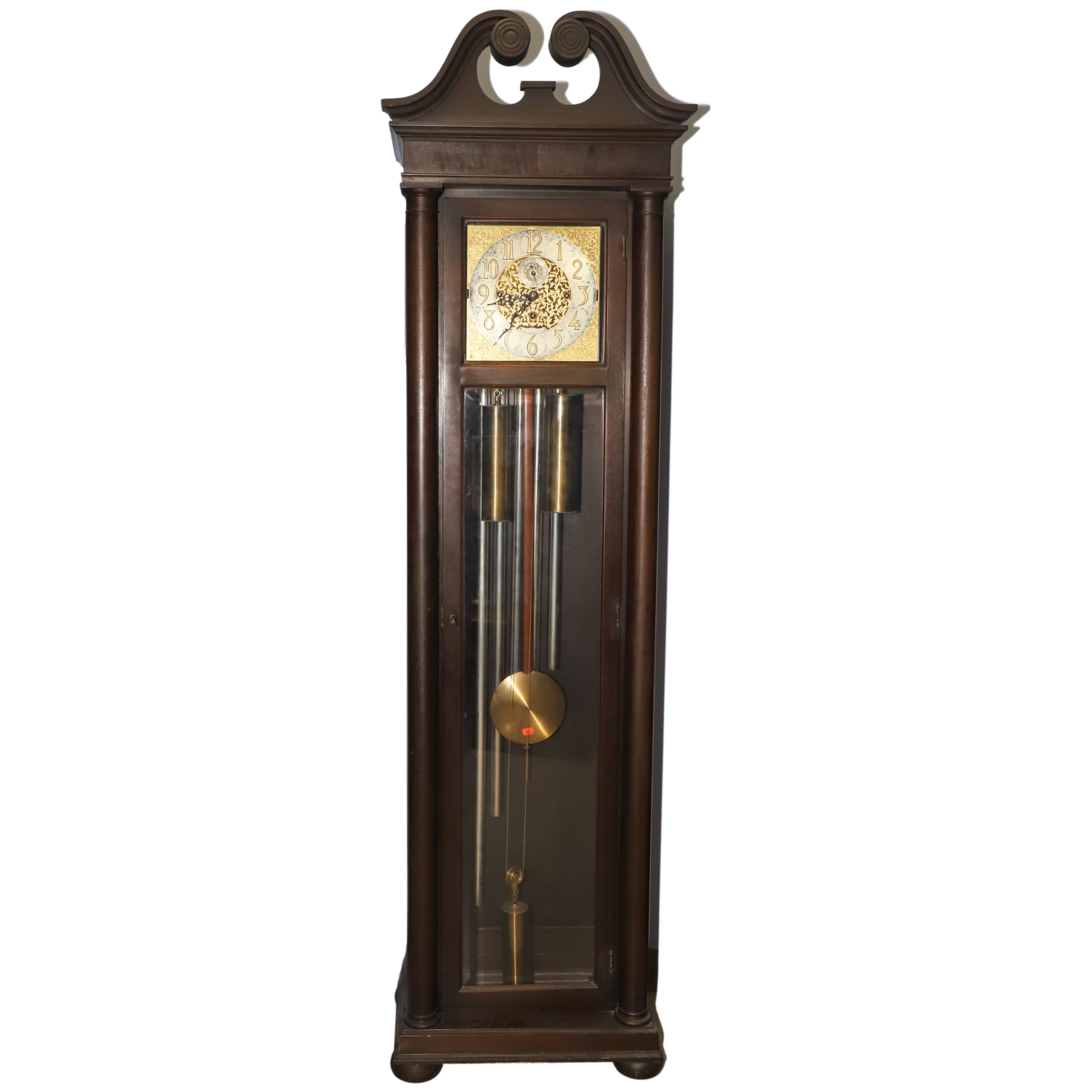 Empire Style Mahogany Hall Clock,