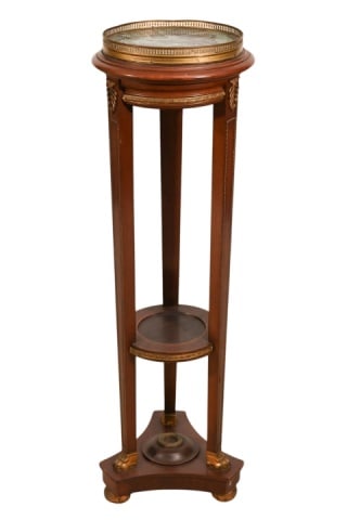 EMPIRE STYLE MAHOGANY MARBLE TOP