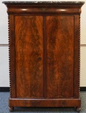 EMPIRE STYLE MAHOGANY MARBLE T