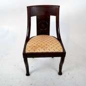 EMPIRE-STYLE MAHOGANY SIDE CHA