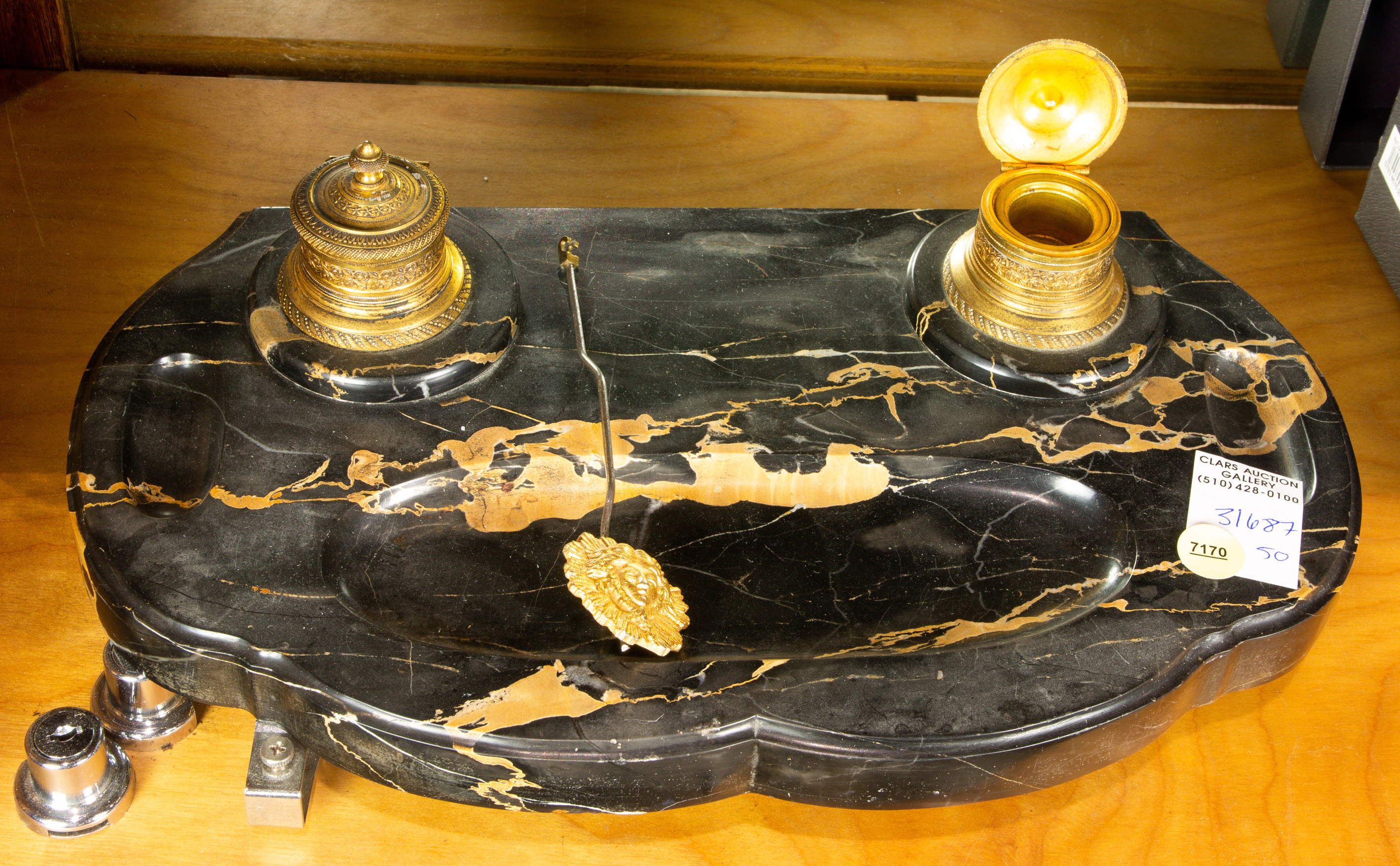 EMPIRE STYLE MARBLE INK STAND,