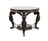 EMPIRE STYLE MARBLE TOP BRONZE