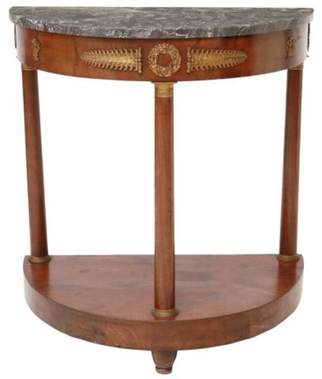 EMPIRE STYLE MARBLE-TOP MAHOGANY
