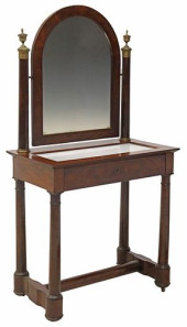 EMPIRE STYLE MARBLE-TOP MAHOGA