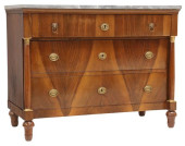 EMPIRE STYLE MARBLE-TOP WALNUT