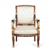 EMPIRE STYLE ORMOLU AND MAHOGA