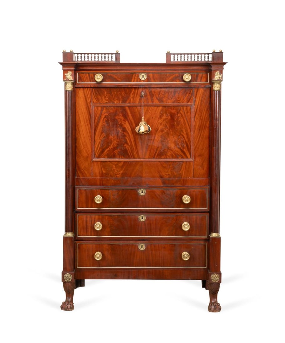 EMPIRE STYLE ORMOLU MOUNTED
