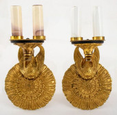 EMPIRE STYLE ORMOLU TWO-LIGHT