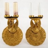 EMPIRE STYLE ORMOLU TWO-LIGHT