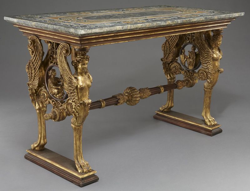 Empire style parcel gilt and