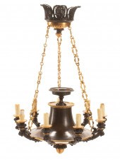 EMPIRE-STYLE PATINATED AND GIL