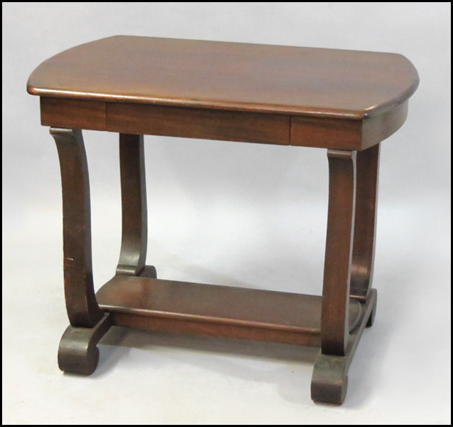EMPIRE STYLE SINGLE DRAWER TABLE.