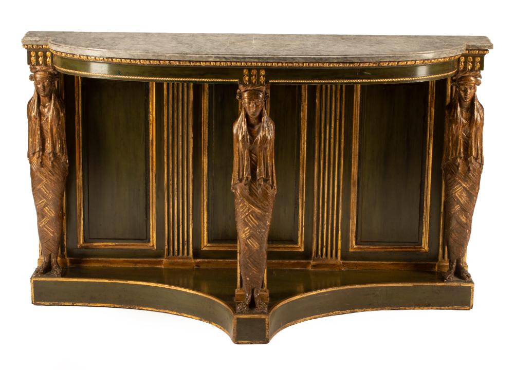 EMPIRE-STYLE VERTE PEINTE AND