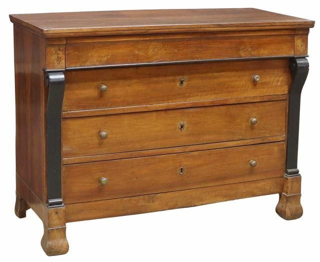 EMPIRE STYLE WALNUT FIVE-DRAWER