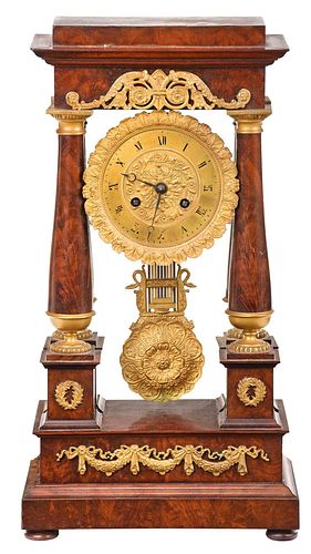 EMPIRE STYLE WOOD AND GILT BRONZE