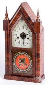E.N. WELCH MAHOGANY STEEPLE CL