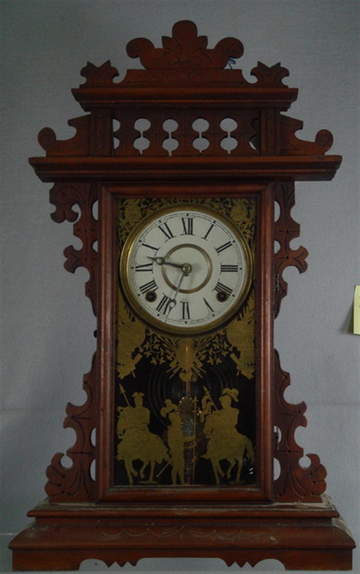 EN Welch walnut mantle clock,